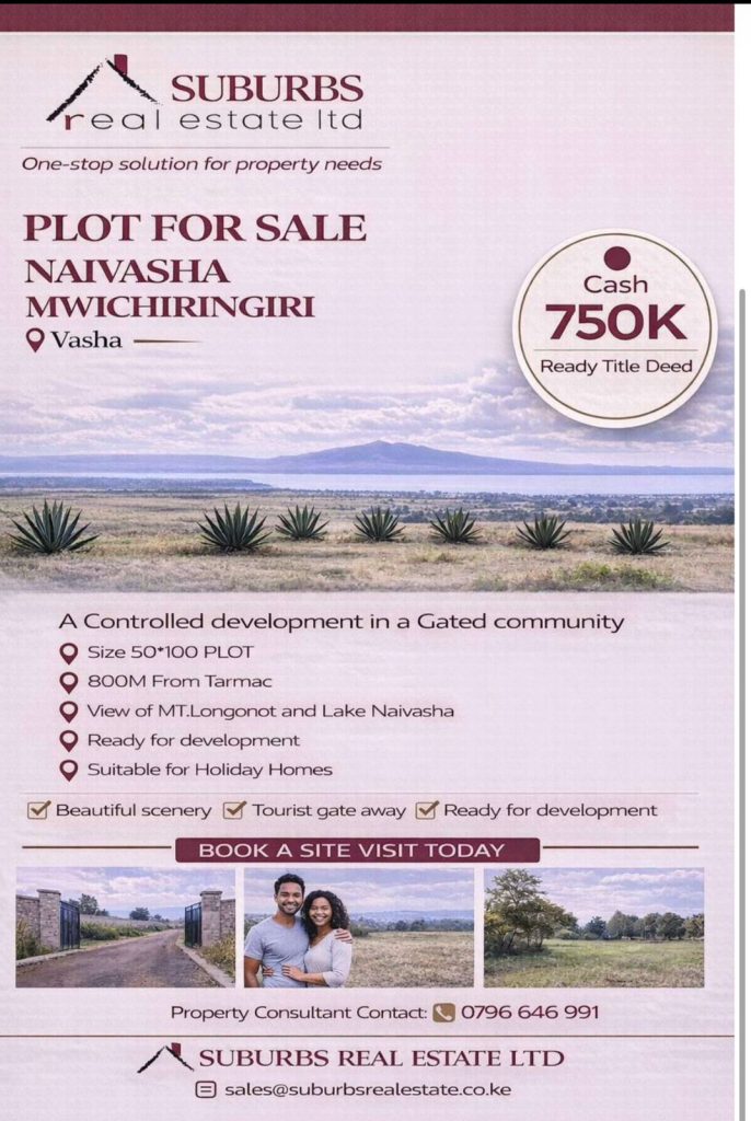 PLOTS FOR SALE – NAIVASHA, MWICHIRINGIRI property image